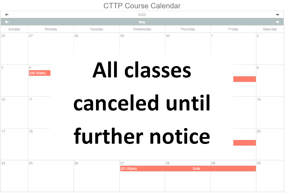 Course Calendar cttp University of Arkansas